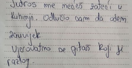 JUTROS ME MUŽ OSTAVIO, NAŠLA SAM OVU PORUKU NA KREVETU: Kad sam vidjela šta sam uradila u snu HTJELA SAM DA SE UBIJEM OD MUKE (FOTO)