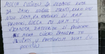 ŽENI IZ ZAGREBA OSTAVILI PORUKU DA SE NAVEČER MALO UTIŠA, USLIJEDIO URNEBESAN ODGOVOR: Cijeli region plače od smijeha, OVO JE HIT