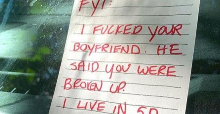 "SPAVALA SAM SA TVOJIM DEČKOM, REKAO MI JE DA STE PREKINULI": Pronašla sam ovu poruku na svom AUTU, A NA DNU MI JE NAPISALA ŠTA TREBA DA URADIM! Zgrozila sam se