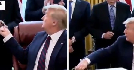 Vučić na stubu srama zbog ovog snimka, Trump svima dijeli olovke (VIDE0)