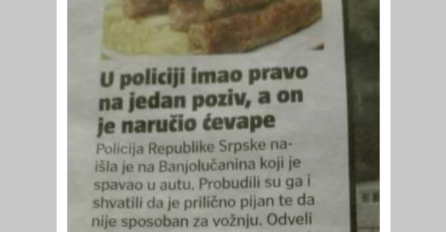 Policija Banjalučanina odvela na trežnjenje i rekla mu da ima pravo da pozove SAMO JEDAN BROJ: Šta mislite, koga je zvao?