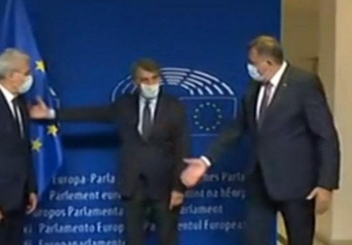 OVO SAMO KOD NAS IMA: Dodik odbio stati pored Džaferovića u Briselu (VIDEO)