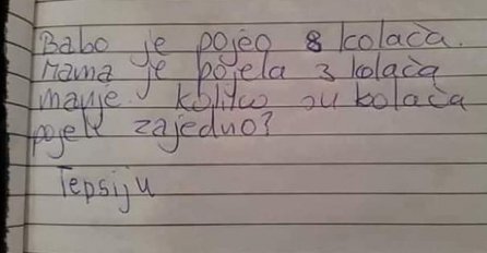 BABO JE POJEO 8 KOLAČA, MAMA JE POJELA 3 KOLAČA MANJE! Koliko su kolača pojeli skupa - ODGOVOR DJEČAKA IZ BOSNE NASMIJAO REGION