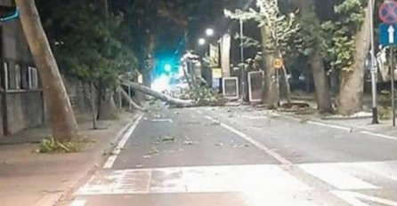 STRAHOVITO NEVRIJEME NA BALKANU, VJETAR NOSI SVE PRED SOBOM, ČUPA DRVEĆE IZ KORIJENA: Pogledajte snimak, ovo je JEZIVO