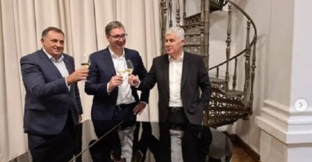 VUČIĆ SE SASTAO SA DODIKOM I ČOVIĆEM, PIJUCKAJU VINO: Bakira Izetbegovića nije pozvao