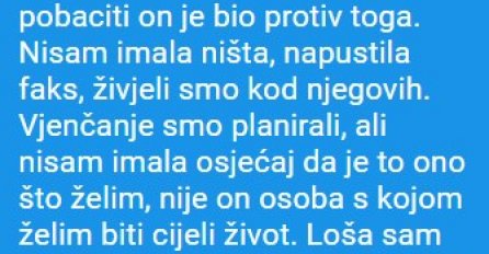 "Ostavila sam dečka i dijete. "