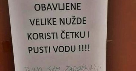 ČISTAČICA JE U WC-U NAŠLA PORUKU ZAFRKANTA ISPOD MOLBE: Kad je vidjela ove riječi SRUŠILA SE OD SMIJEHA, OVO JE HIT!