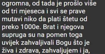 "Bez pitanja je bratovljeva supruga uzela moj auto, doživjela nesreću i slupala auto."