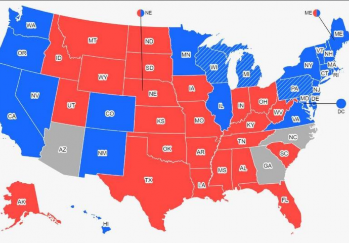 STIGLI REZULTATI, DONALD TRUMP POBIJEDIO NA ALJASCI: Evo koliko sada ima elektora
