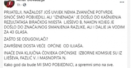 VELIKI PREOKRET: Sinoć proglasio pobjedu, a sad stigli novi rezultati, IZNENAĐENI DOVADŽIJA SE OGLASIO NA FACEBOOKU