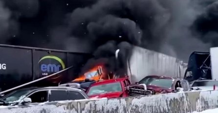 Lančani sudar kakav se ne pamti, učestvovalo 29 vozila, kamioni se zapalili u SAD-u
