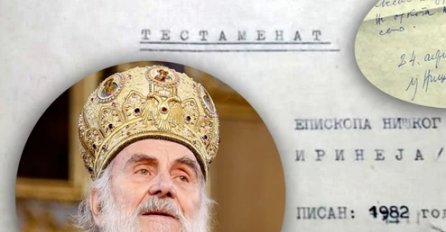 Objavljen testament patrijarha Irineja: Evo kome ostavlja imovinu