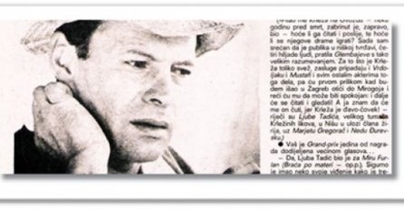 Pročitajte intervju Mustafe Nadarevića iz 1988: Evo šta je legendarni glumac tada rekao