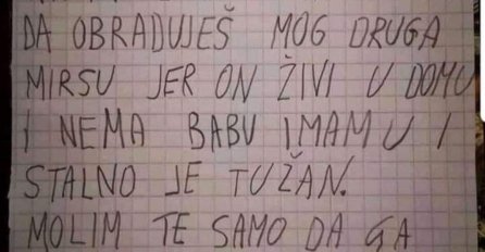 PISMO DJEČAKA IMRANA DEDA MRAZU RASPLAKALO REGION: "Ja ne želim ništa za sebe, ja želim da..."
