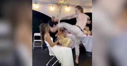 UNIŠTIO VJENČANJE Mladoženja pokušao izvesti striptiz, pa udario suprugu u glavu (VIDEO)