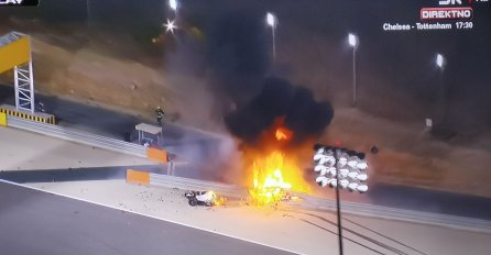 STRAVIČNE SCENE! PREKID FORMULE 1: Eksplodirao bolid Romaina Gorsejeana, srećom tragedija izbjegnuta