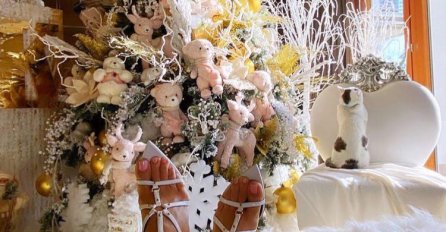 KARLEUŠA POZIRALA PORED OGROMNE JELKE, A SVI SAMO U NJEGA GLEDAJU: On je privukao svu pažnju