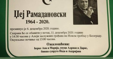 NA SMRTOVNICI PREMINULOG DŽEJA NEMA ZETA ADILA: Svi misle da je OVO PRAVI RAZLOG