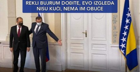 "REKLI BUJRUM, DOĐITE, EVO IZGLEDA NISU KUĆI, NEMA IM OBUĆE" Ova slika je hit na internetu, RAJA SA BIROA JOŠ JEDNOM NASMIJALA SVE