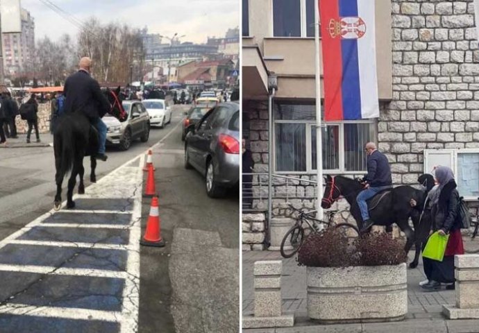 Novopazarcu žandari oduzeli vozilo, a sad jaše konja kroz grad: OBJAVLJEN HIT SNIMAK 