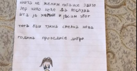 TEA (9) IZ PODGORICE NAPISALA PISMO DJEDA MRAZU, DJEVOJČICA U SUZAMA, OVO JE BILA NJENA ŽELJA: Svi dijele njeno pismo