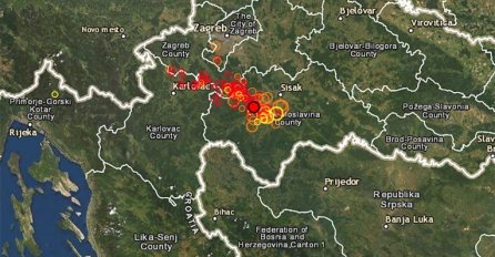 TOKOM NOĆI NEKOLIKO POTRESA POGODILO PETRINJU: Najjači 3.8 po Richteru