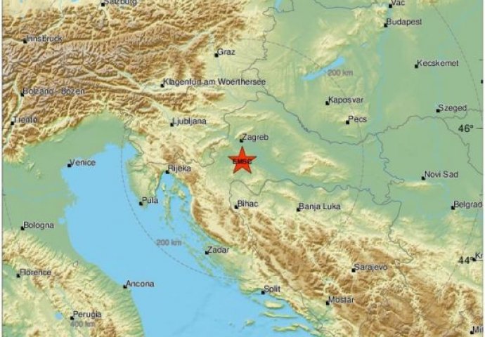 Zemljotres jačine 4,6 po Richteru pogodio Hrvatsku, osjetio se i u BiH