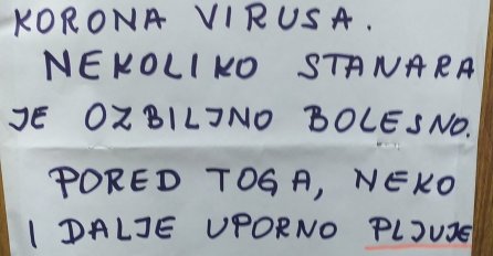 U ZGRADI OBJAVLJENA PORUKA: "U našem ulazu je troje preminulo od kovida, nekoliko stanara je..." A ONDA KRAJ PORUKE KOJI JE SVE ZAPREPASTIO