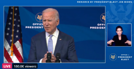 JOE BIDEN SE OBRAĆA UŽIVO: Imao je poruku za Trumpa (VIDEO)