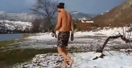 Suljo iz BiH skinuo odjeću pa uskočio u ledenu rijeku: Nevjerovatan snimak kruži Internetom