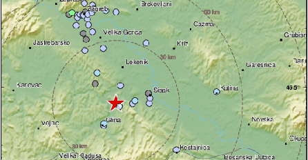 NOVI ZEMLJOTRES KOD PETRINJE