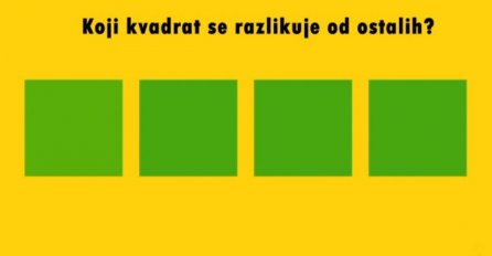 Test zapažanja: Koji kvadrat se razlikuje od ostalih na slici?