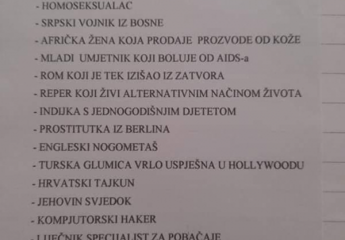 Cijela Hrvatska bruji o ovome, zadatak učenicima na vjeronauci: Da li bi radije sjedili pored srpskog vojnika iz Bosne, prostitutke, Roma koji je tek izašao iz zatvora... OGLASILA SE I ŠKOLA