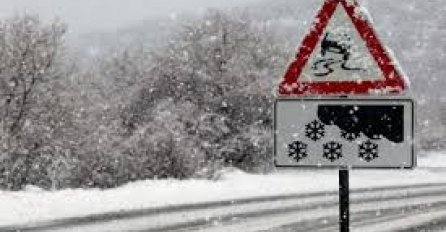 Upozorenje vozačima na snijeg i jak vjetar