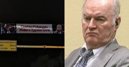 U centru Bratunca sinoć je postavljen poster sa čestitkom za rođendan  ratnom zločincu Ratku Mladiću: Stižu oštre osude