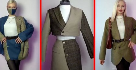 OVO VRIJEDI PROBATI! Krojački trik raspametio žene: Evo kako od starog sakoa napraviti trendi odjevnu kombinaciju