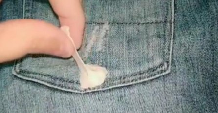 NIJE TAKO TEŠKO: Ovo je NAJLAKŠI način da skinete ŽVAKU sa farmerki! (VIDEO)