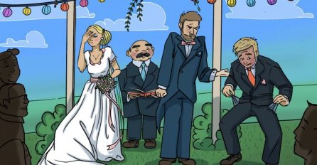 KUMU JE ISPAO VJENČANI PRSTEN, MLADA I MLADOŽENJA SU NERVOZNI: Vidite li na slici gdje se nalazi prsten?