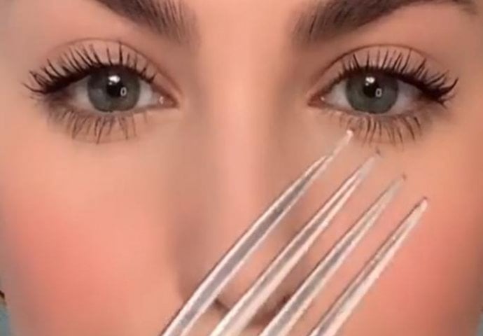 NIKO SE NE BI SJETIO OVOGA! Djevojka je uzela VILJUŠKU i iskoristila je za najbolji MEJKAP TRIK ikada - ODUŠEVITĆEŠ SE! (VIDEO)