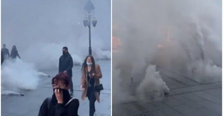 HAOS U KNEZ MIHAJLOVOJ: Zapaljene dimne bombe, ljudi se gušili na ulici UHAPŠENO NEKOLIKO OSOBA(FOTO/VIDEO)