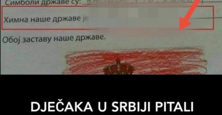 DJEČAK U TESTU DOBIO PITANJE KOJA JE HIMNA SRBIJE: On napisao 2 RIJEČI,  puknut ćete od smijeha kad vidite, URNEBES