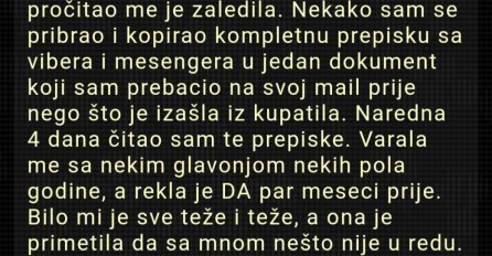 "Kako sam saznao da me prevarila"