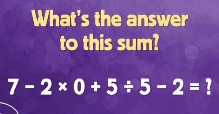 Jednostavan matematički zadatak napravio pometnju na društvenim mrežama, PROBAJTE I VI!