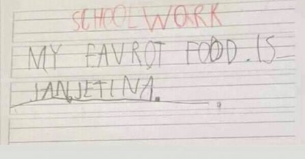 ZADAĆA IZ ENGLESKOG JEZIKA POSTALA BALKANSKI VIRALNI HIT: Pogledajte šta je omiljeno jelo ovom dječaku