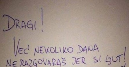 MUŽ I ŽENA SE POSVAĐALI I DANIMA NE RAZGOVARAJU: A onda je on jednog jutra našao OVU NJENU PORUKU