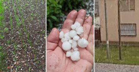 ZA PRVI MAJ PAO GRAD VELIČINE ORAHA! Mještani u nevjerici, pogledajte nevjerovatne prizore iz Srbije