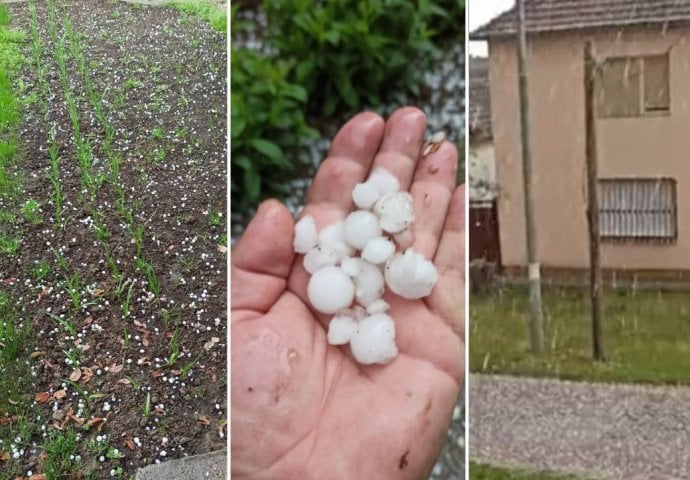 ZA PRVI MAJ PAO GRAD VELIČINE ORAHA! Mještani u nevjerici, pogledajte nevjerovatne prizore iz Srbije