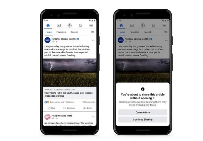 Facebook uvodi novo pravilo za dijeljenje članaka s portala