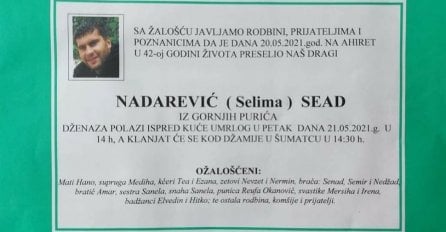 Tužne vijesti ne biraju vrijeme, ugašen je još jedan mladi život: Preminuo je Sead Nadarević