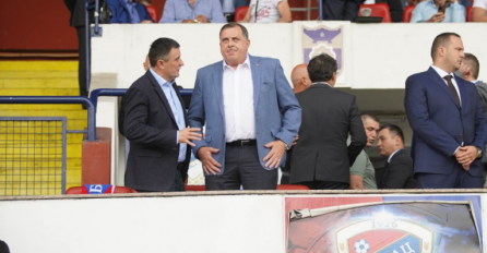 Poznat gost na stadionu u Banjaluci: Milorad Dodik gleda susret Borca i Tuzla Cityja